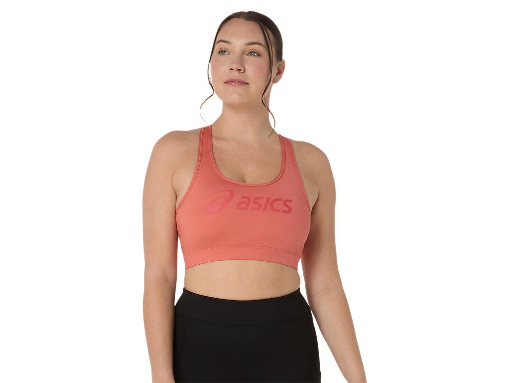 ESSENTIAL ASICS LOGO BRA (WITH PADDING) - Dark Pink Clay
